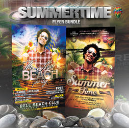 PSD Summertime Flyer Bundle 5in1 by retinathemes