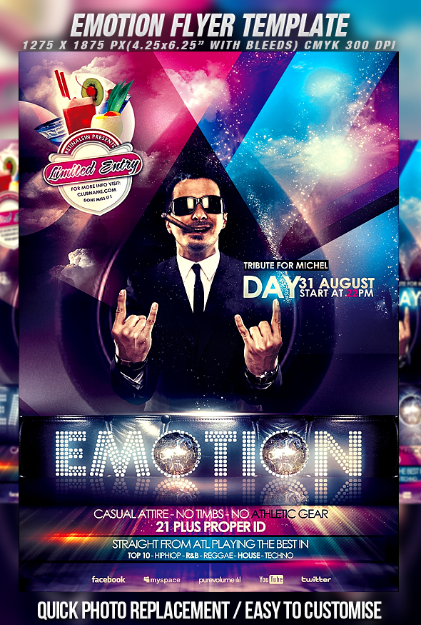 Emption Flyer PSD Emotion Flyer Template by retinathemes on DeviantArt
