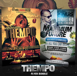 PSD Thempo Flyer Bundle - 2in1 by retinathemes