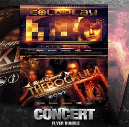 PSD Concert Flyer Bundle - 2in1 by retinathemes