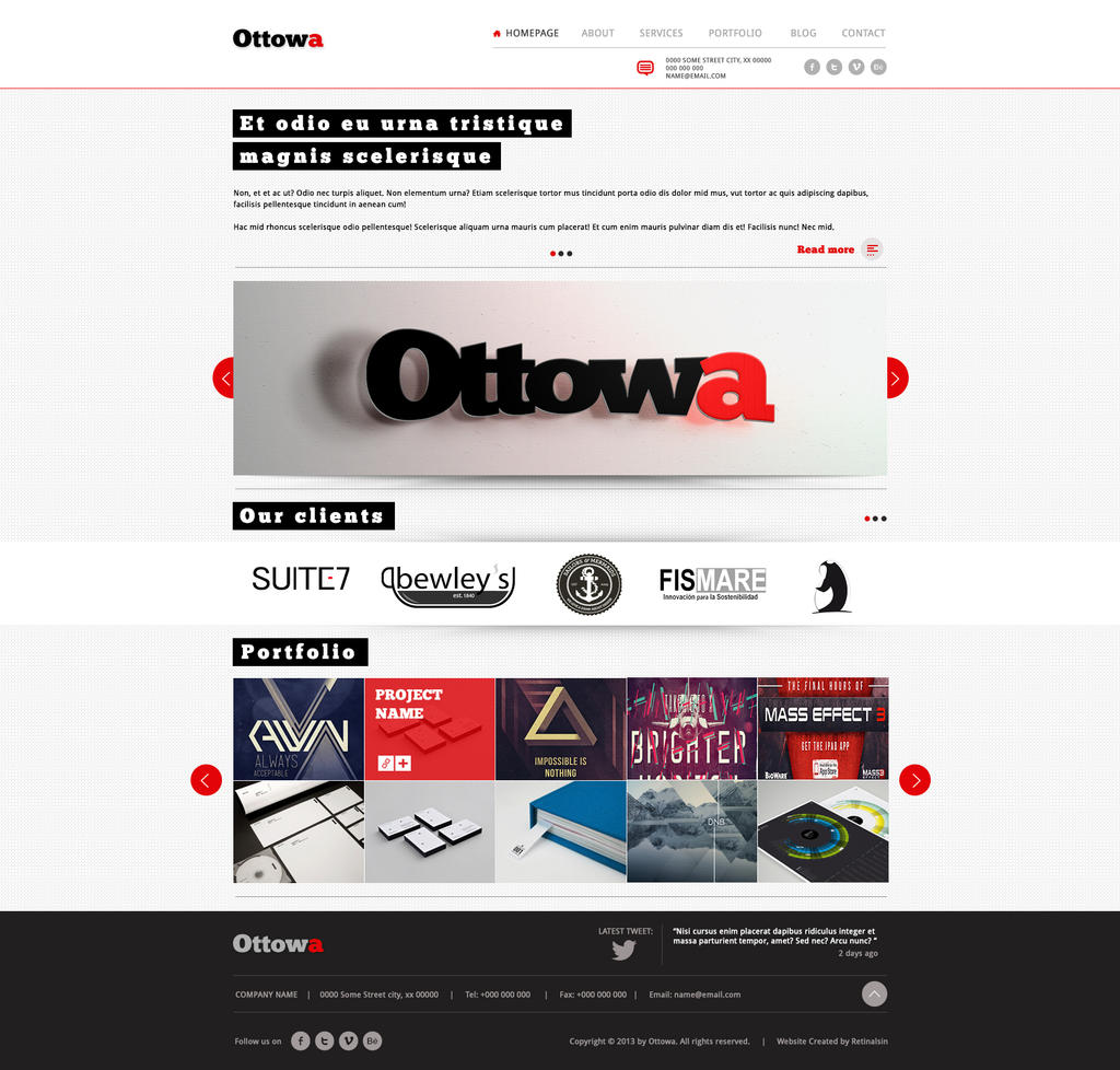 Ottowa - Responsive, Professional PSD Template