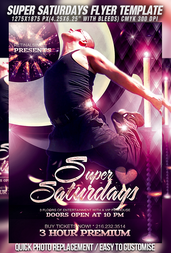 PSD Super Saturdays Flyer Template