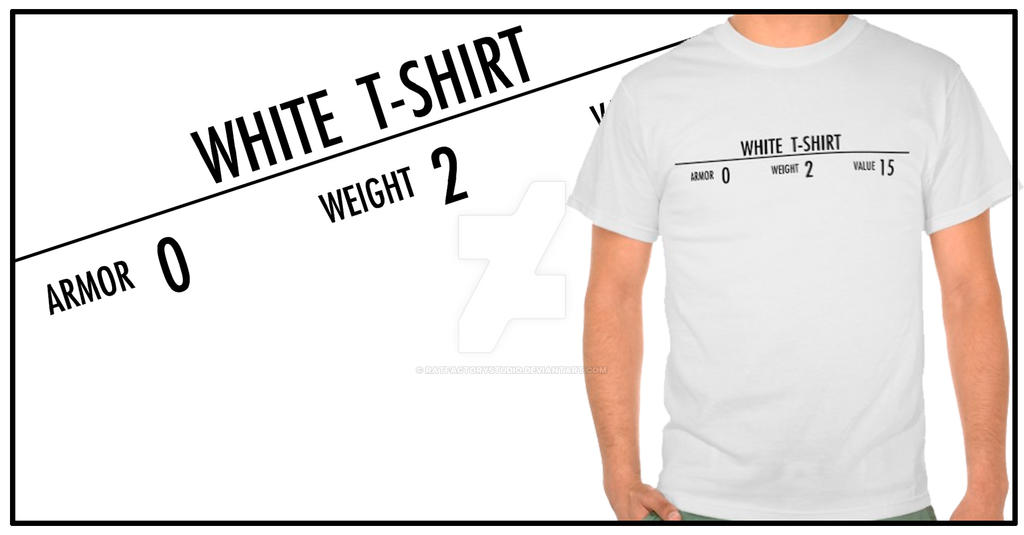 Skyrim - white t-shirt