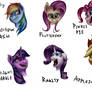 Pony Heads Painted