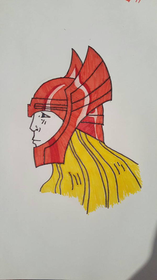 Thor with red helmet