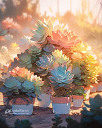 Sunbathing Succulents
