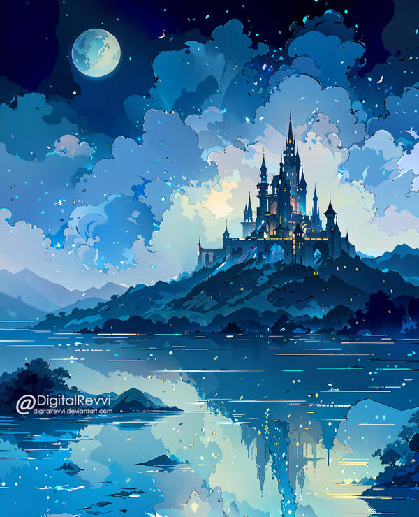Blue Castle Shores by DigitalRevvi on DeviantArt
