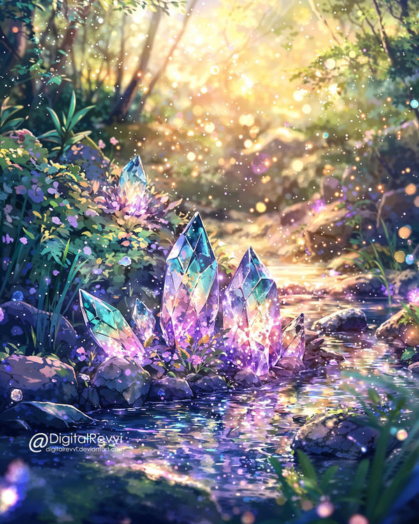 Crystal Type Deviantart Crystals by the River by DigitalRevvi on DeviantArt