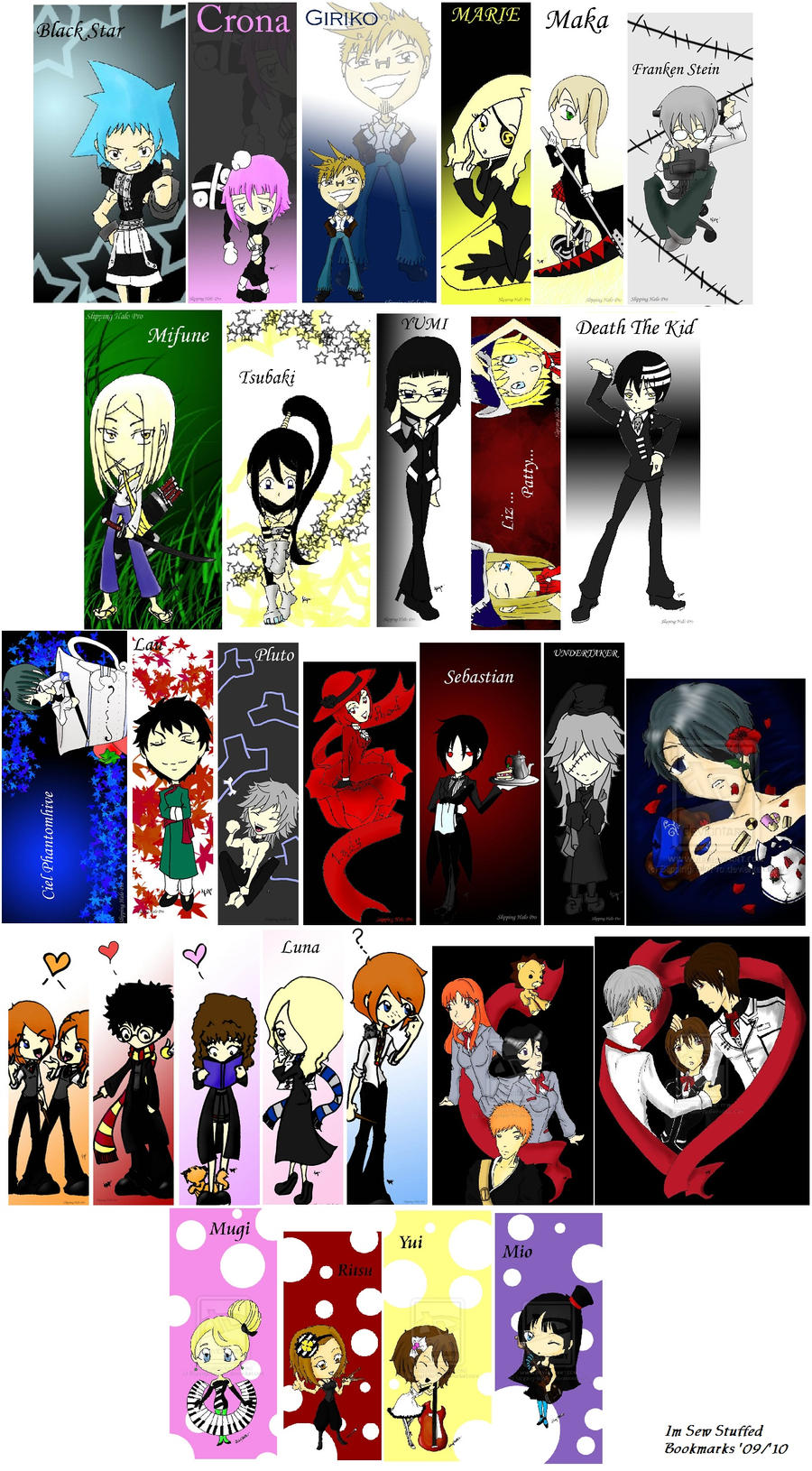 Chibi Bookmarks By ImSewStuffed On DeviantArt