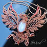 wire wrapped phoenix pendant