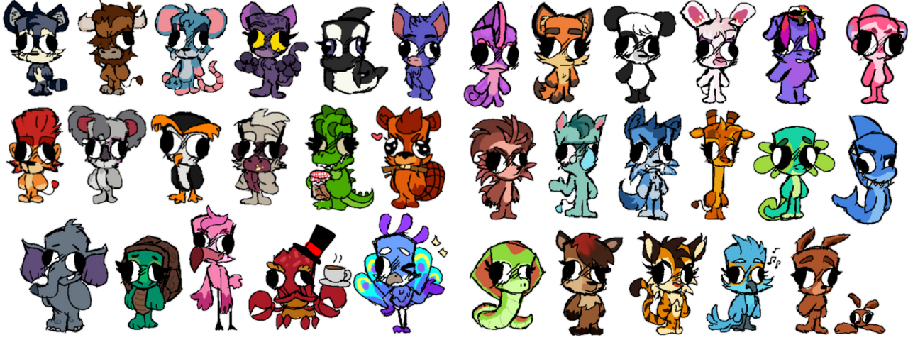All Animals Deviantart ZOOBA ALL ANIMALS by EVELYN7JRFORKIDS on DeviantArt