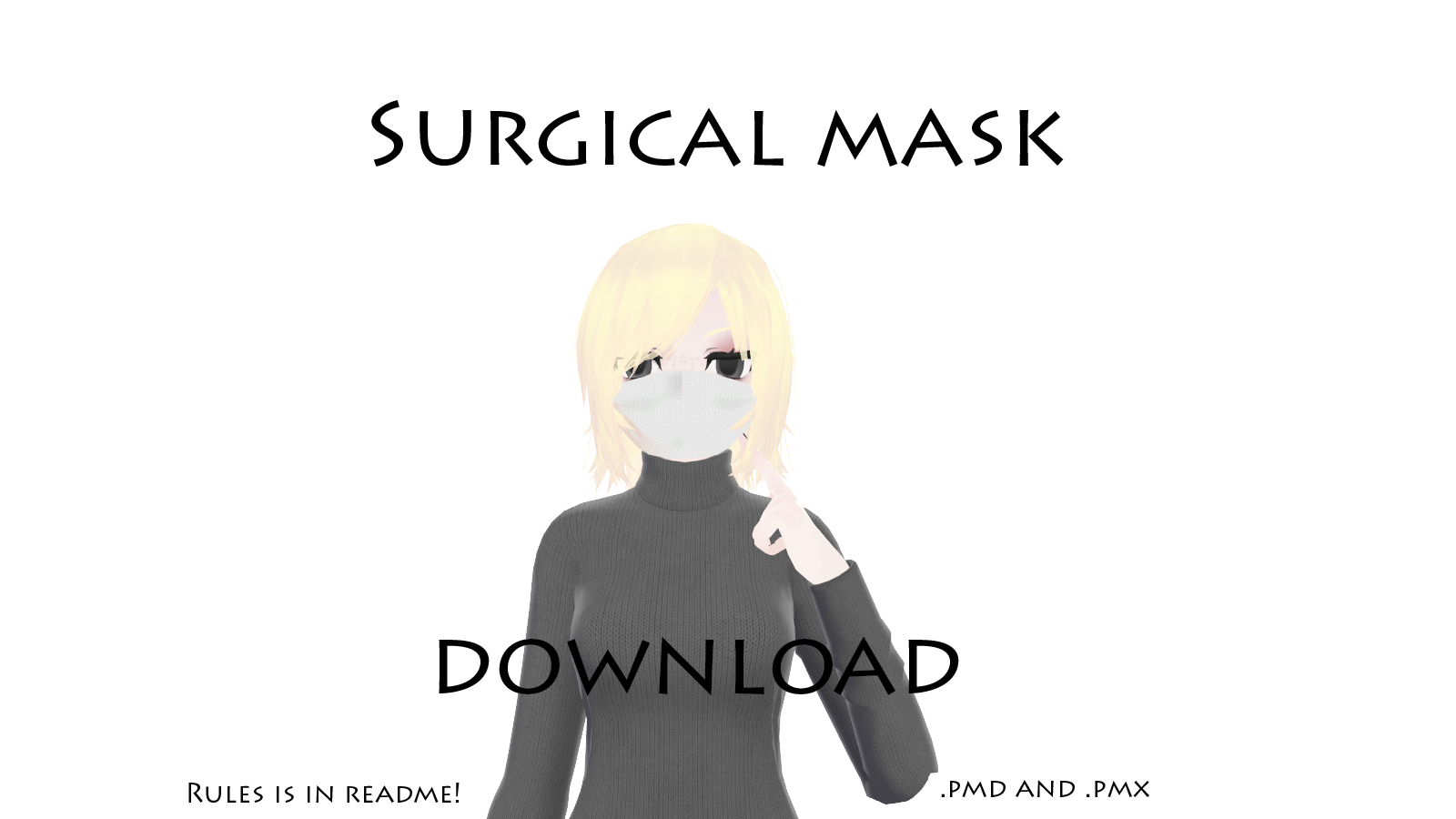 [MMD] Surgical mask download