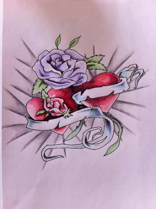 Download Flower And Heart Tattoo By Smsjgoku On Deviantart