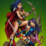 Wonder Woman And Psylocke - Kolor