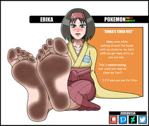 Erika's tired dirty feet [COM] by Zeus99234