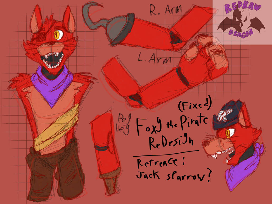 Fixed Foxy Redesign Ref Sheet By NezzaTheStarWing On DeviantArt