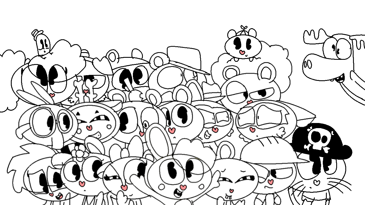 Character Without Color All main characters (Lineart without colors) by Lindsay-UwU on DeviantArt