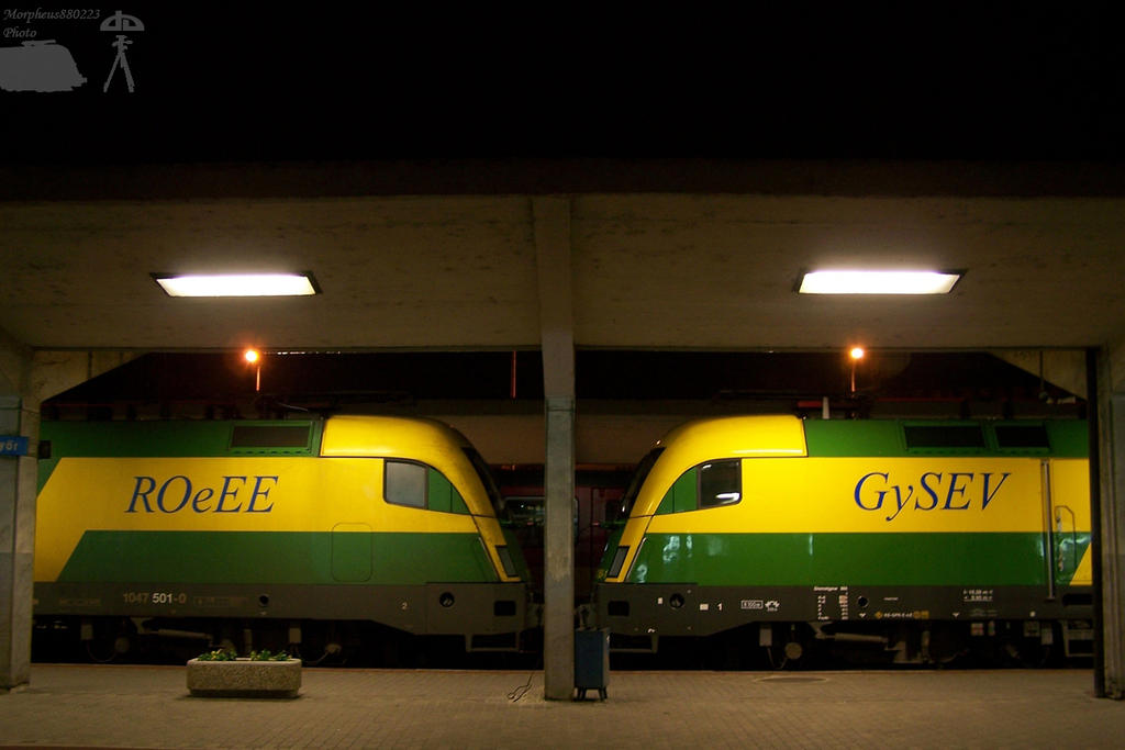 Two Taurus in Gyor at night