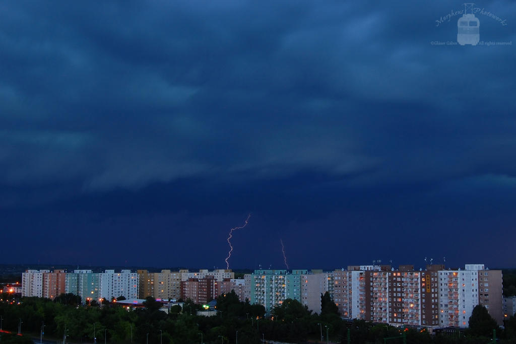 Lightning and storm - Gyor