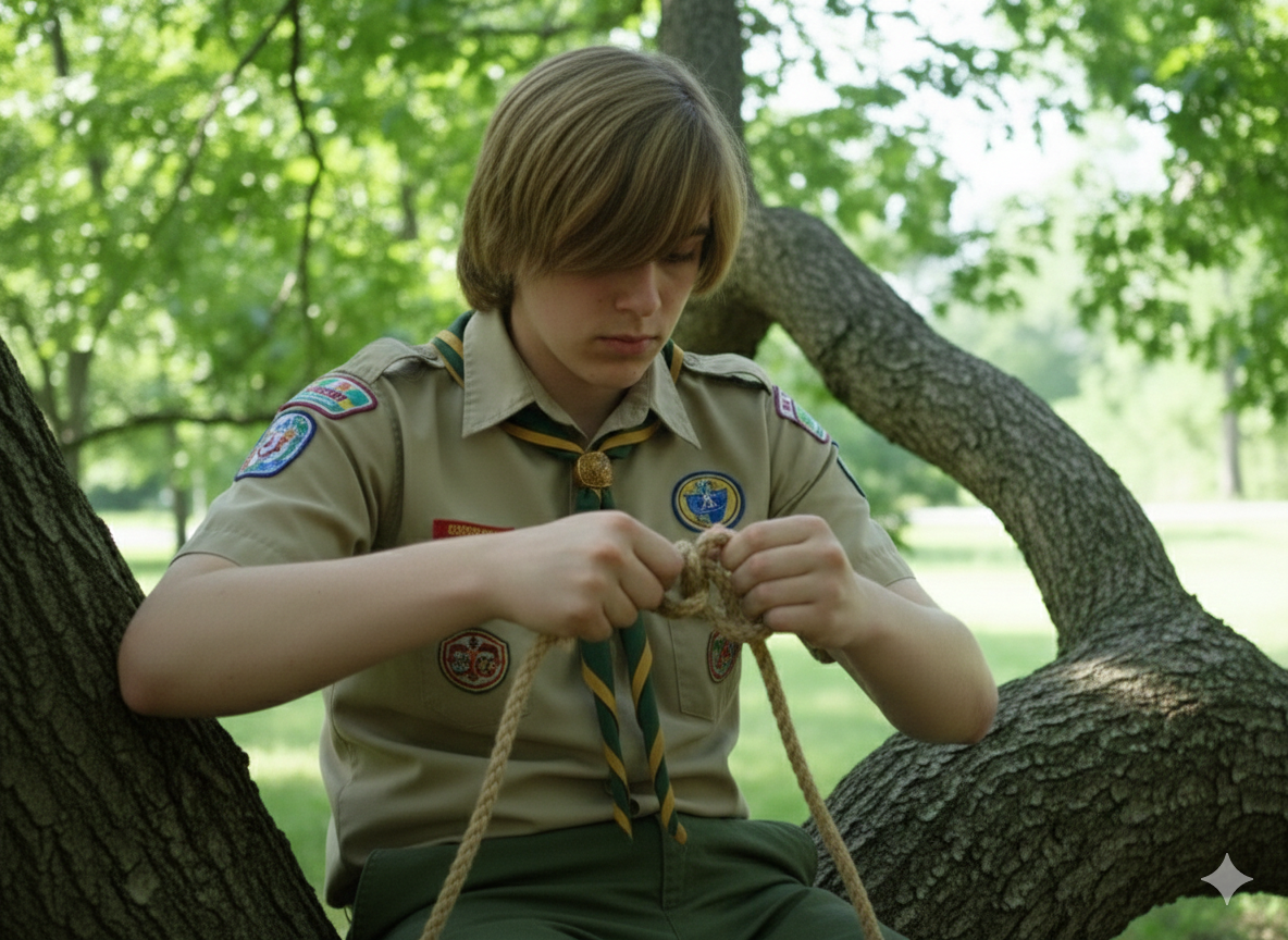 Scout working on Ropes by UtopiaJanetia on DeviantArt