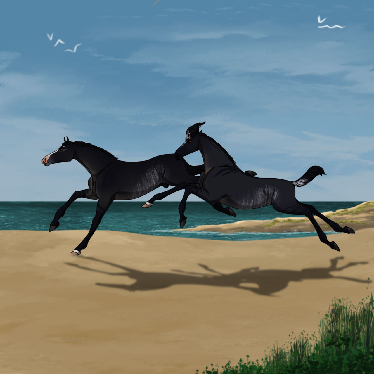 Beach Play~ by Tamashi-Sama on DeviantArt