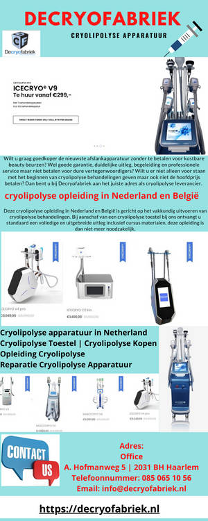 Cryolipolyse Toestel | Cryolipolyse Kopen