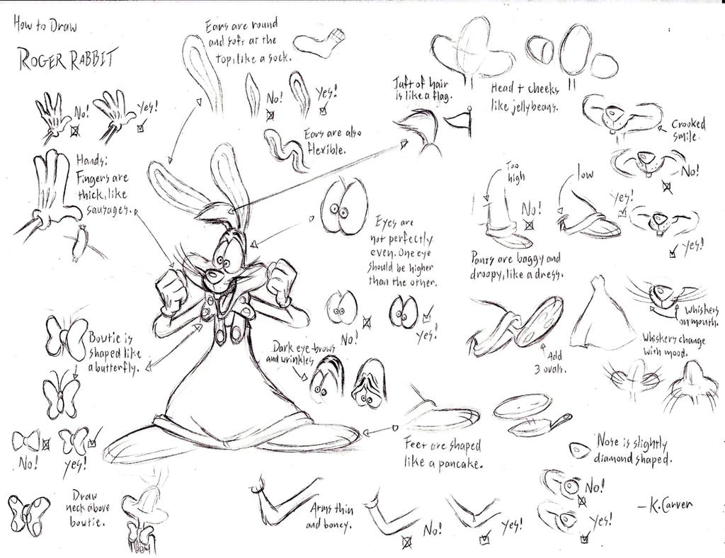 how to draw-RogerRabbit by cartoonkate on DeviantArt