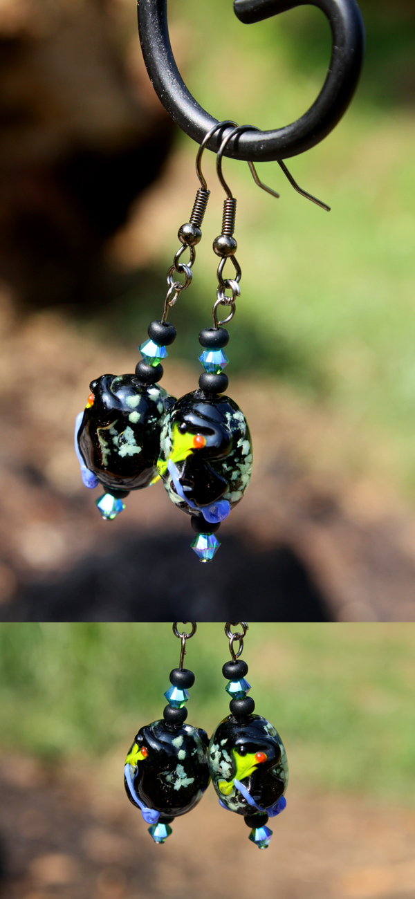 Glow in the Dark Witch Earrings