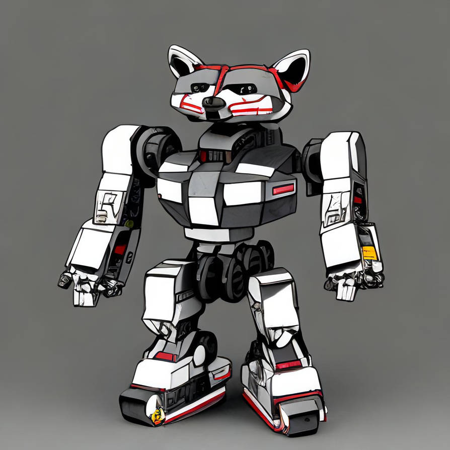 Robot Raccoon by DreamUp by Pookazeus on DeviantArt