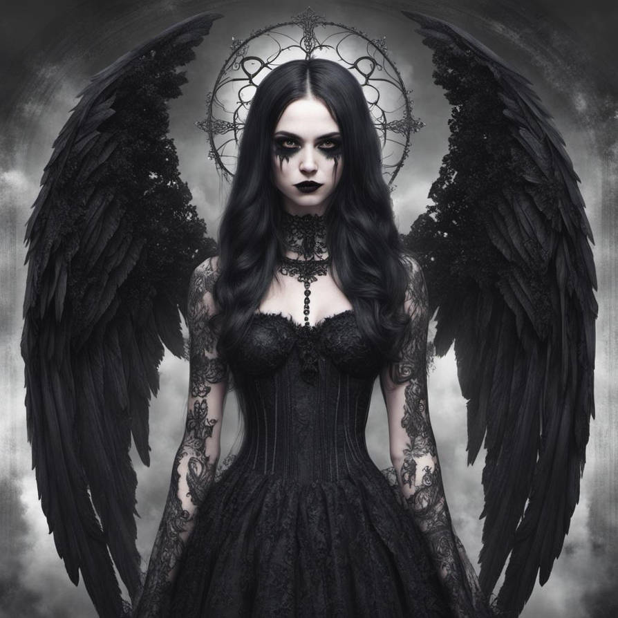 Wing Ridden Angel Thumbnail Raven-winged Angel by DreamUp by Pookazeus on DeviantArt