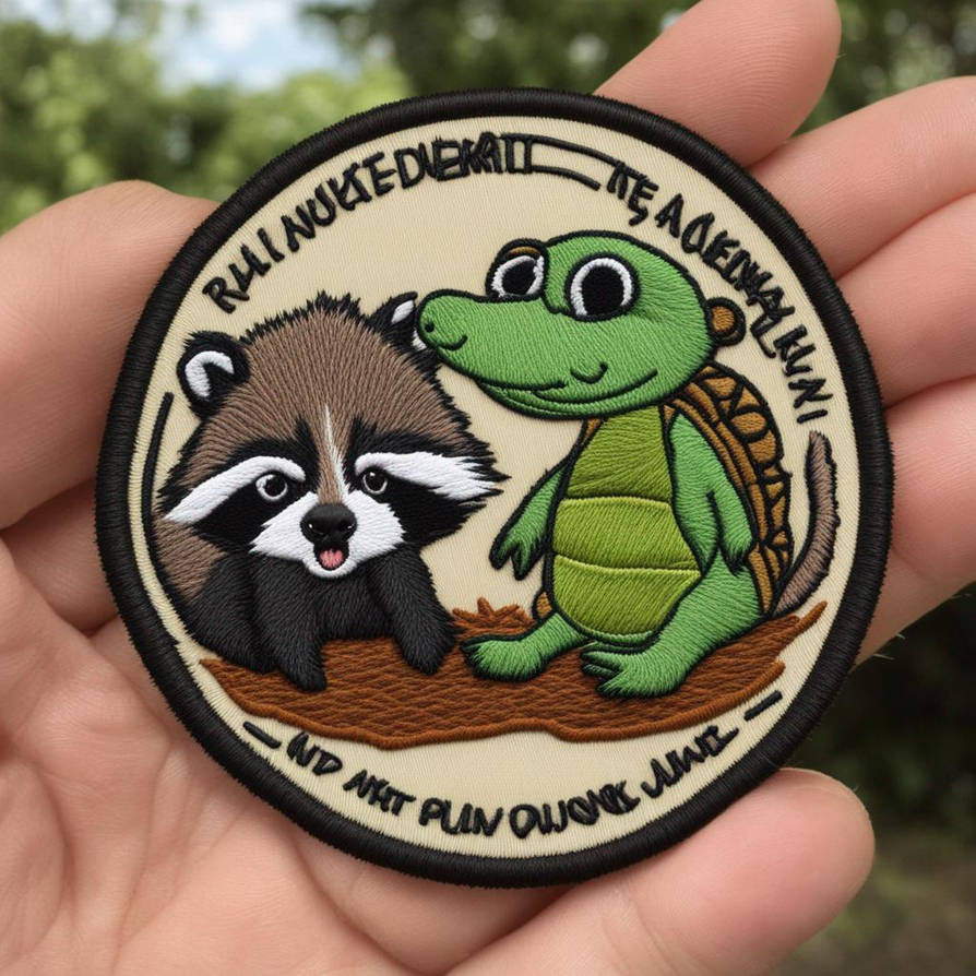 Raccoon and Turtle Patch by DreamUp by Pookazeus on DeviantArt