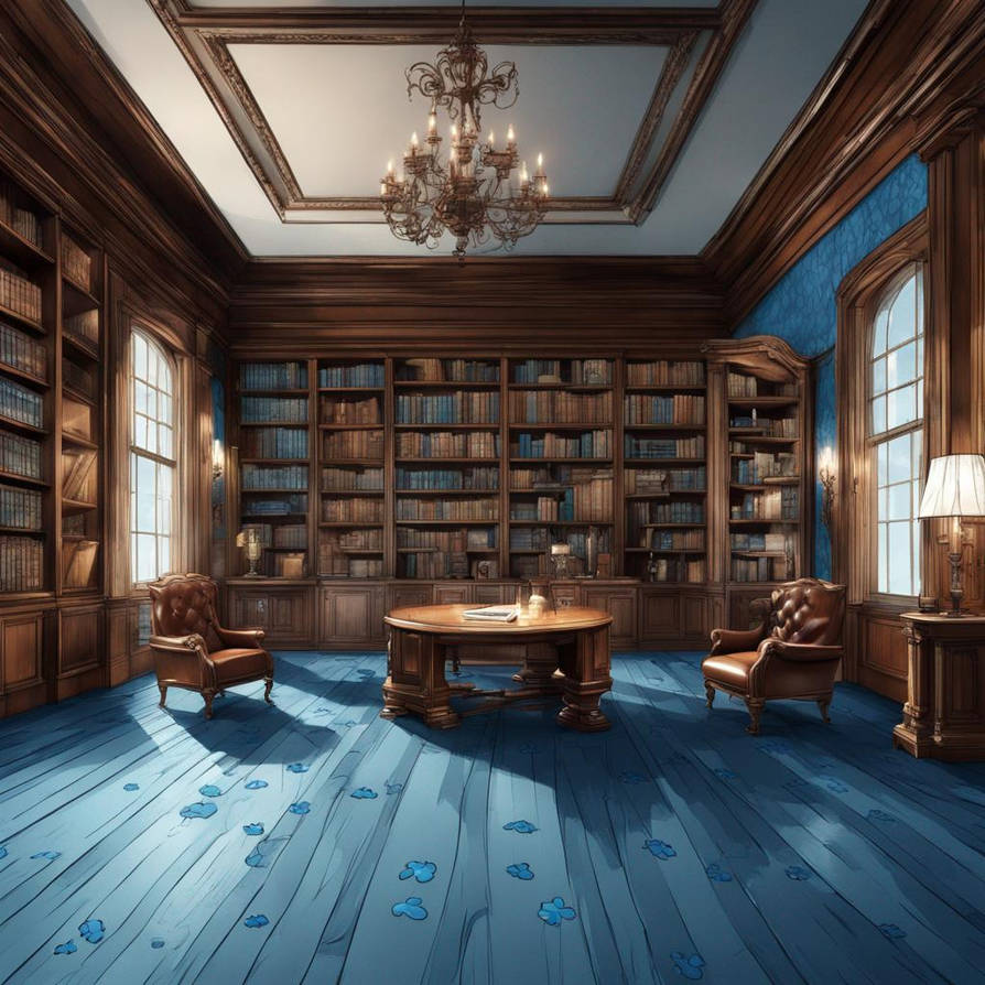 Blue Library by DreamUp by Pookazeus on DeviantArt