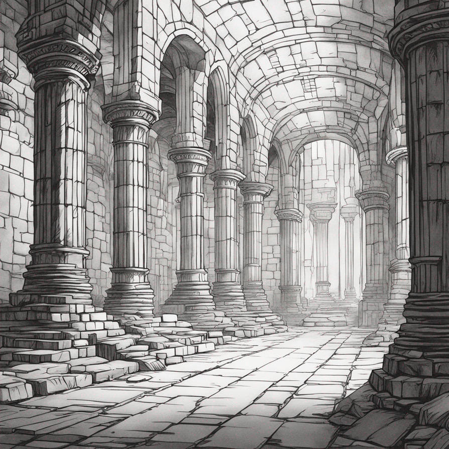 Columnar Deviantart Abandoned Columnade by DreamUp by Pookazeus on DeviantArt