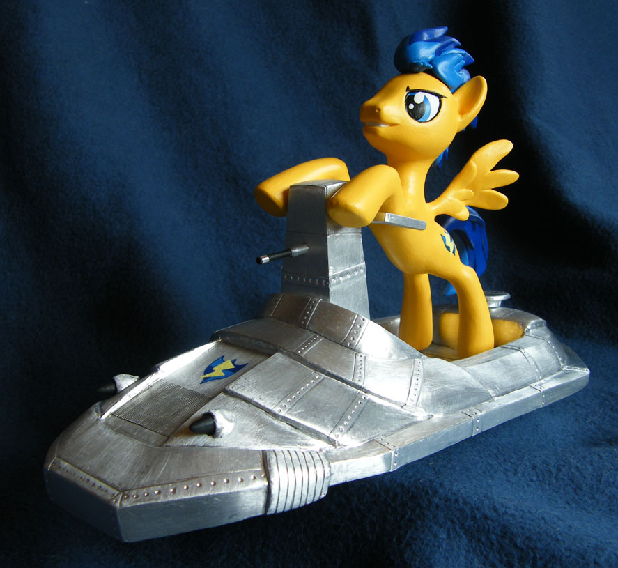 Flash Sentry flying blind on a rocketcycle