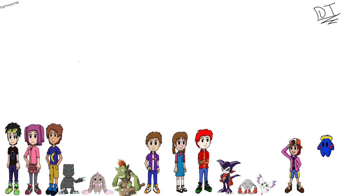 Digimon Tamers ReRun Character Height Chart 1 by DigiTimez475B on