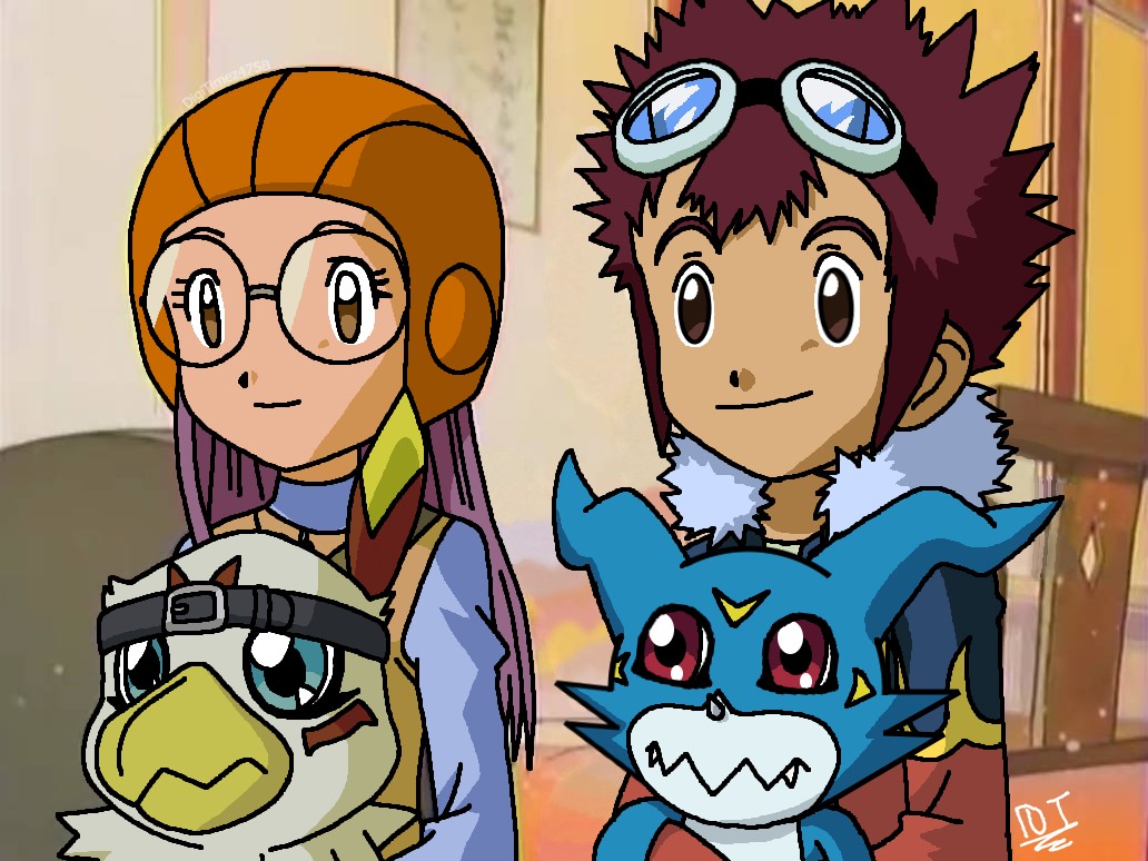 Tk and Davis  Digimon adventure, Digimon, Digimon digital monsters