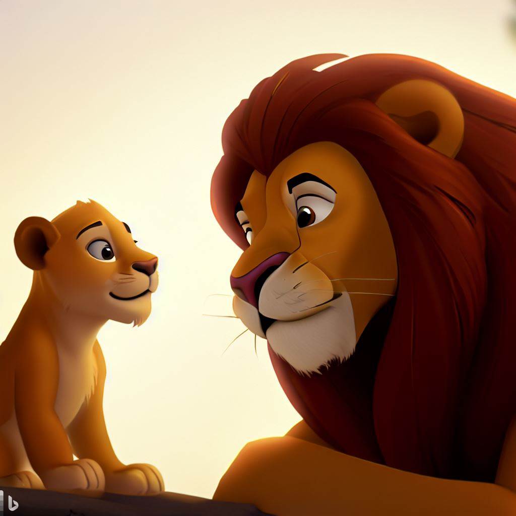 Simba with Mufasa by KINGKION26 on DeviantArt