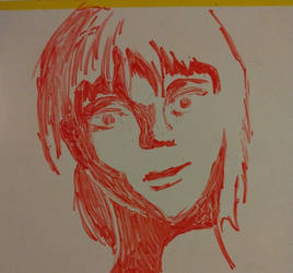 Wild Eyes Whiteboard Portrait