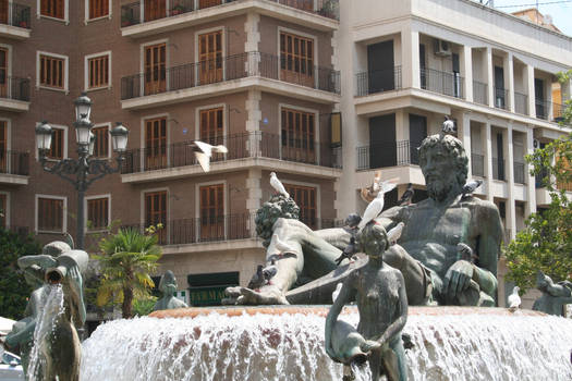 spain: valencian fountain.