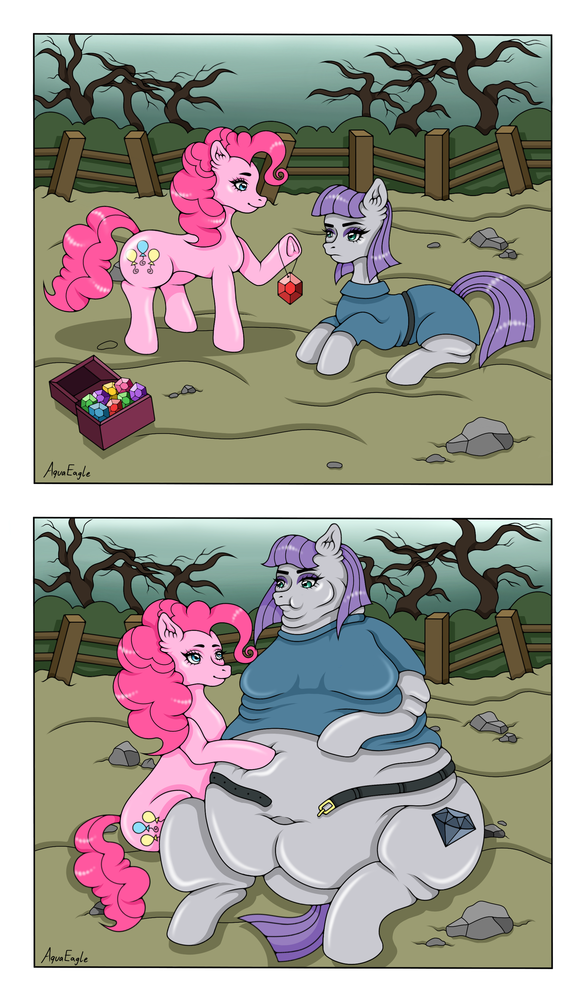 Fat Infktion Pinkie Pie and Maud Pie Fat Inflation by AquaEagle on DeviantArt