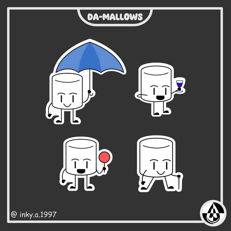 Mallow The Rascal Stickers Da-Mallows Sticker Design Collection 3 by InkyADesign on DeviantArt