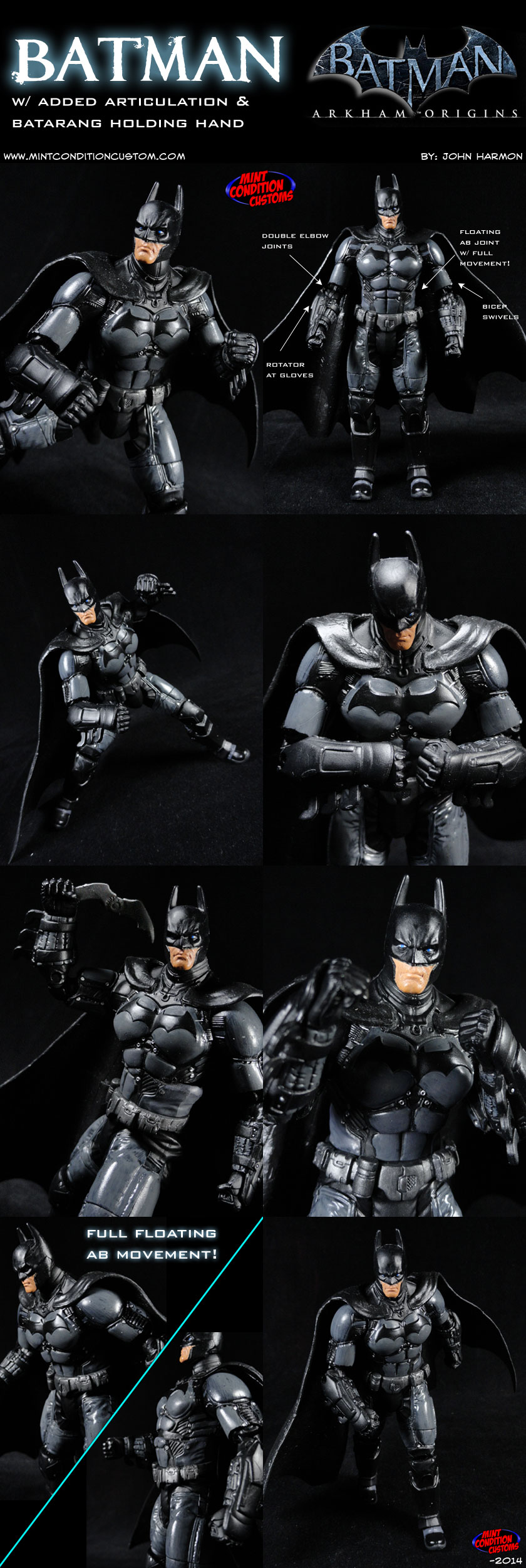 Custom Arkham Origins Batman Figure