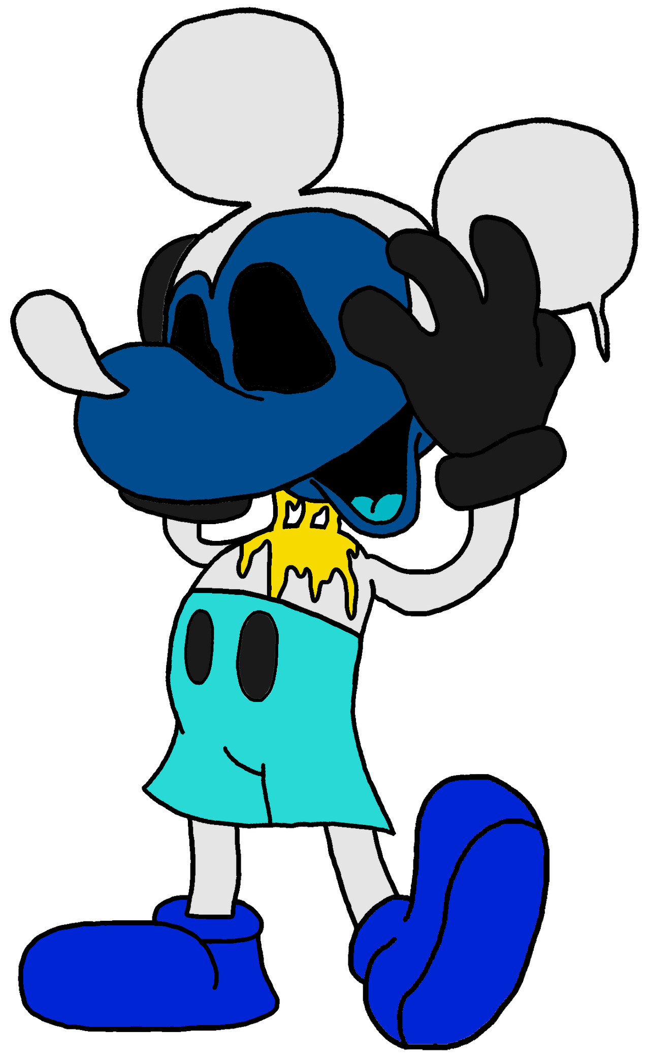 Inverted Mickey Mouse With Black Outlines By Cacky007 On DeviantArt inverted-mickey-mouse-with-black-outlines-by-cacky007-on-deviantart