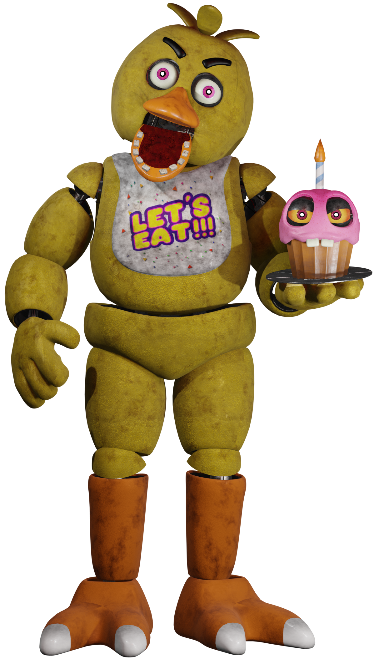 New Model Of Withered Chica by e74444444444 on DeviantArt