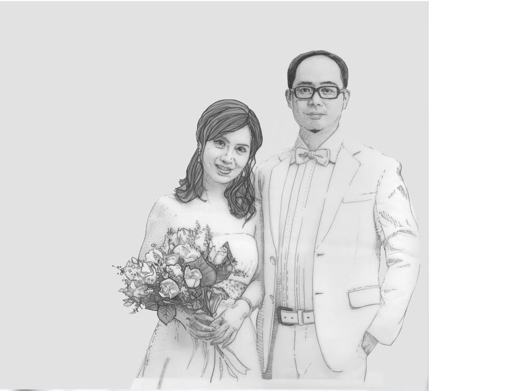 simon wedding invite sketch