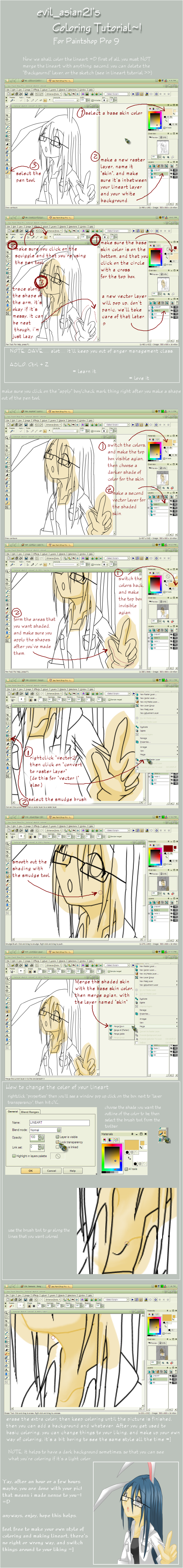 PaintshopPro Coloring Tutorial