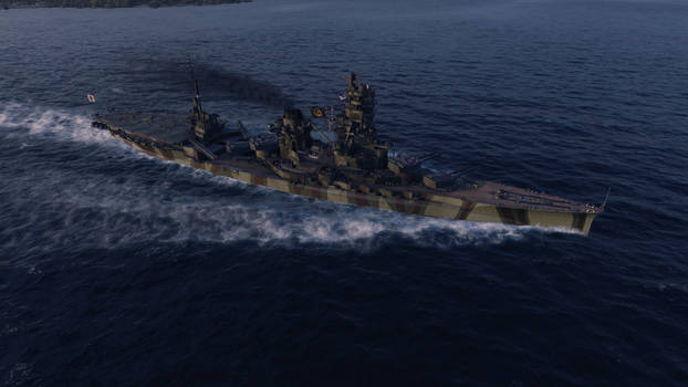 CV/BB Ise at sea