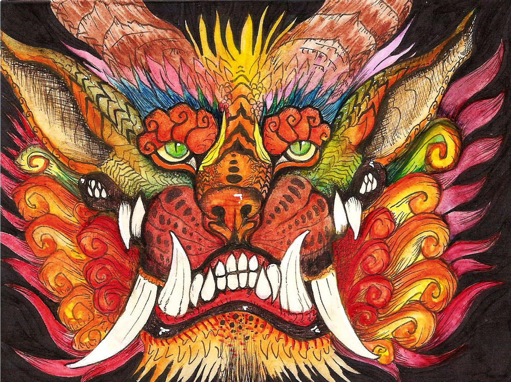 Foo Dog complete by panda-odono on DeviantArt