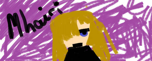 Mhairi on paint