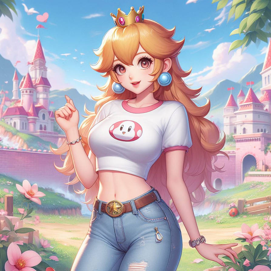 Peach Blogsplot Crop Top Peach 4 by Everything-AI on DeviantArt
